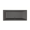 Xenz Kristal baignoire encastrable - 180x80cm - avec trop-plein - sans bonde - Acrylique Anthracite SW378266