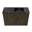 Mondiaz JOYA-DLUX Meuble de salle de bains 60cm - couleur Shadow - Vasque FAYE position Droite Sans trou de robinet couleur Lava SW1422822