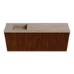 Mondiaz JOYA-DLUX 100cm toiletmeubel - kleur Ruby - Wastafel FAYE positie Links Zonder kraangat kleur Saba. SW1425603
