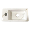 Wiesbaden Rhea S mini vasque à poser gauche 36,5 x 18 x 9 cm céramique carrara SW484771