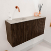 Mondiaz JOYA-DLUX Meuble de toilette 80cm - couleur Walnut - Vasque FAYE position Gauche Sans trou de robinet couleur Opalo SW1422512