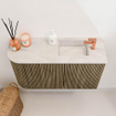 Mondiaz JOYA-DLUX 71.6cm meuble de toilette - arrondi gauche couleur Dusk - Vasque FAYE position Droite 1 trou de robinet couleur Ostra. SW1423424