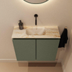 MONDIAZ TURE-DLUX Meuble de toilette 60 cm Army. EDEN lavabo Frappe position milieu. Sans trou de robinet. SW1102646