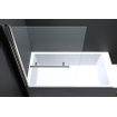 Best Design Erico Paroi de bain 80x140cm NANO vitre 6mm avec sèche serviettes chrome SW21788