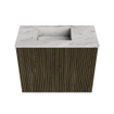 Mondiaz JOYA-DLUX 50cm toiletmeubel - kleur Shadow - Wastafel FAYE positie Links Zonder kraangat kleur Glace. SW1422745