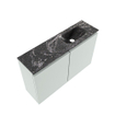 MONDIAZ TURE-DLUX Meuble de toilettes 80cm Greey. EDEN lavabo Lava position droite. Sans trou de robinet. SW1103847