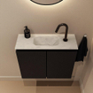 MONDIAZ TURE-DLUX Meuble toilette - 60cm - Urban - EDEN - vasque Opalo - position centrale - 1 trou de robinet SW1104138