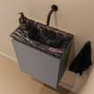 MONDIAZ TURE-DLUX Meuble toilette - 40cm - Smoke - EDEN - vasque Lava - position droite - sans trou de robinet SW1104067