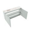 MONDIAZ TURE-DLUX Meuble toilette - 100cm - Greey - EDEN - vasque Frappe - position gauche - 1 trou de robinet SW1102769