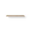 Looox Wood collection Solo plan sous vasque - 140x46cm - Avec suspension inox brossé - Chêne massif gris ancien SW108676