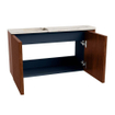Mondiaz JOYA-DLUX 81.6cm toiletmeubel - ronding rechts kleur Ruby - Wastafel FAYE positie Links 1 kraangat kleur Nata. SW1426262