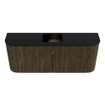 Mondiaz JOYA Meuble de salle de bains 103,2cm - arrondis gauche et droite couleur Shadow - Vasque FAYE position Milieu 1 trou de robinet couleur Urban SW1421529
