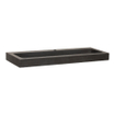 BRAUER Lava Plan de lavabo 119.6x45.7cm 1 lavabo 1 trou pour robinetterie rectangulaire pierre naturelle Lava semi mat SW86467