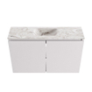 MONDIAZ TURE-DLUX meuble de toilettes 80cm Cale. EDEN lavabo Glace position milieu. Sans trou de robinet. SW1103166