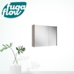 FugaFlow Eccelente Arredo spiegel badkamer spiegelkast - 80x63x16cm - inclusief zijpanelen - taupe - Black Friday - SW1123994