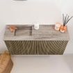 Mondiaz JOYA-DLUX Meuble de toilette 80cm - couleur Dusk - Vasque FAYE position Gauche 1 trou de robinet couleur Oza SW1425976