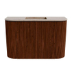 Mondiaz JOYA-DLUX Meuble de salle de bains 63.2cm - arrondis gauche et droite couleur Ruby - Vasque FAYE position Milieu Sans trou de robinet couleur Saba SW1425633