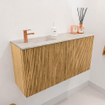 Mondiaz JOYA-DLUX Meuble de toilette 80cm - couleur Oak - Vasque FAYE position Gauche 1 trou de robinet couleur Ostra. SW1422257