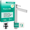 Hansgrohe Finoris eengreeps wastafelmengkraan 260 CoolStart voor waskom met Push Open afvoer chroom SW1389946