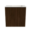 Mondiaz JOYA-DLUX Meuble de toilette 40cm - couleur Walnut - Vasque FAYE position Droite 1 trou de robinet couleur Ostra. SW1422569