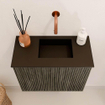 Mondiaz JOYA 50cm toiletmeubel - kleur Shadow - Wastafel FAYE positie Rechts Zonder kraangat kleur Urban. SW1421463