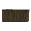 Mondiaz JOYA-DLUX 91.6cm toiletmeubel - ronding rechts kleur Shadow - Wastafel FAYE positie Links Zonder kraangat kleur Sombra. SW1425224