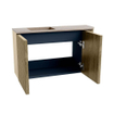 Mondiaz JOYA-DLUX Meuble de salle de bains - 71,6cm - arrondi droit couleur Dusk - Vasque FAYE position gauche Sans trou de robinet couleur Saba SW1426081