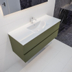 Mondiaz VICA ensemble de meuble de salle de bain - 120cm - meuble sous-vasque armée - 2 tiroirs - lavabo denia milieu - 1 trou de robinet - version XL 60cm haut SW1090005