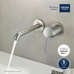 GROHE Essence New Robinet de lavabo encastré - bec 18,3 cm - taille M - SuperSteel SW73261