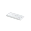 INK Pitch wastafel - 100x45x9cm - 1 wasbak links - 0 kraangaten - drain keramiek Statuario glans SW693315