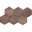 Dune Materia Mosaics Mozaiektegel 16.2x28cm Icon Copper Hexagon 4mm Mat/glans copper SW798684
