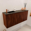 Mondiaz JOYA-DLUX Meuble de toilette 90cm - couleur Ruby - Vasque FAYE position Gauche 1 trou de robinet couleur Lava. SW1423676
