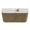 Mondiaz JOYA-DLUX 83.2cm meuble de salle de bains - arrondi gauche et droite couleur Dusk - Vasque FAYE position Milieu 1 trou de robinet couleur Frappe SW1423143