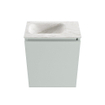 MONDIAZ TURE-DLUX meuble de toilette 40cm Greey. EDEN lavabo Ostra position gauche. Avec 1 trou de robinet. SW1104872