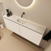 MONDIAZ TURE-DLUX 120cm meuble WC Talc. EDEN vasque Ostra position milieu. Sans trou de robinet. SW1104679