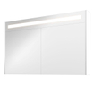 Proline Spiegelkast Premium met geintegreerde LED verlichting, 2 deuren 120x14x74cm Mat wit SW350507