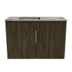 Mondiaz JOYA-DLUX 60cm toiletmeubel - kleur Shadow - Wastafel FAYE positie Links Zonder kraangat kleur Sombra. SW1425184