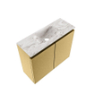 MONDIAZ TURE-DLUX Meuble toilette - 60cm - Oro - EDEN - vasque Glace - position centrale - sans trou de robinet SW1103382