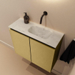 MONDIAZ TURE-DLUX Meuble toilette - 60cm - Oro - EDEN - vasque Opalo - position droite - sans trou de robinet SW1104417