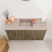 Mondiaz JOYA-DLUX 70cm toiletmeubel - kleur Dusk - Wastafel FAYE positie Midden 1 kraangat kleur Saba. SW1426274