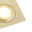 QAZQA Xena spot encastré - set de 6 - 8x8cm - IP44 - carré - or SW1209725