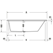 Duravit No.1 baignoire encastrée 160x85/58cm acrylique Blanc SW723796