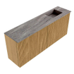 Mondiaz JOYA-DLUX 100cm meuble de toilette - couleur Oak - Vasque FAYE position Droite Sans trou de robinet couleur Oza. SW1424100