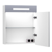 BRAUER Promise Armoire de toilette 59x70x15cm éclairage intégré rectangulaire 1 porte pivotante MDF Blanc mat SW371677
