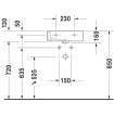Duravit Vero Lave mains poli dessous 45x35cm avec trou pour robinetterie et trop plein Blanc 0300306