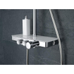 Xellanz Nuovo thermostatische regendoucheset opbouw met planchet chroom SW639913