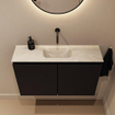 MONDIAZ TURE-DLUX Meuble toilette - 80cm - Urban - EDEN - vasque Ostra - position centrale - sans trou de robinet SW1104677