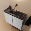 MONDIAZ TURE-DLUX Meuble toilette - 60cm - Plata - EDEN - vasque Lava - position centrale - sans trou de robinet SW1103982