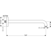 Hansgrohe Universeel bras de douche 38.9 cm bronze brossé SW545415