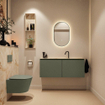 MONDIAZ TURE-DLUX Meuble toilette - 120cm - Army - EDEN - vasque Frappe - position centrale - 1 trou de robinet SW1102671